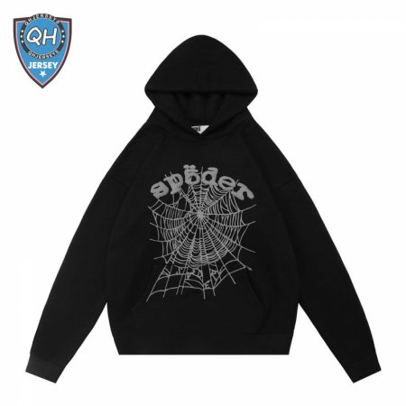 Sp5der Hoodies Black