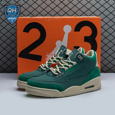 Air Jordan 3 Retro Bicoastal Black Malachite Fossil FZ7974-300 Unisex