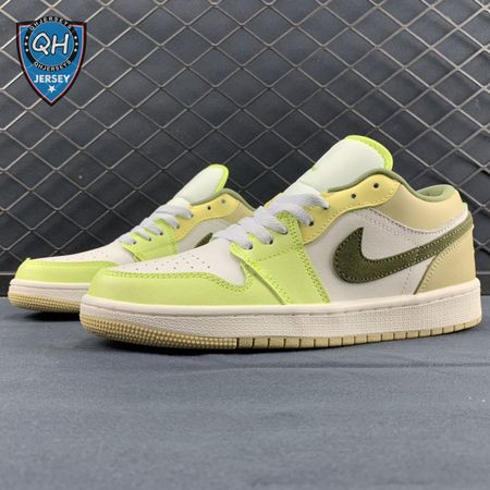 Jordan 1 Low Sail White Oil Green FD9906-131 Unisex