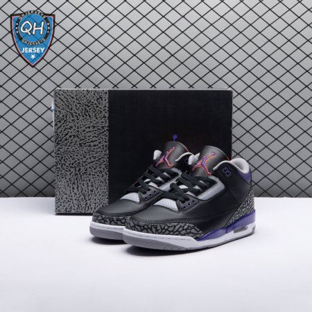 Jordan 3 Retro Black Court Purple CT8532-050 Men's