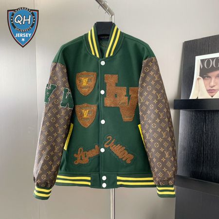 Jacket with Letter Stitching Embroidery