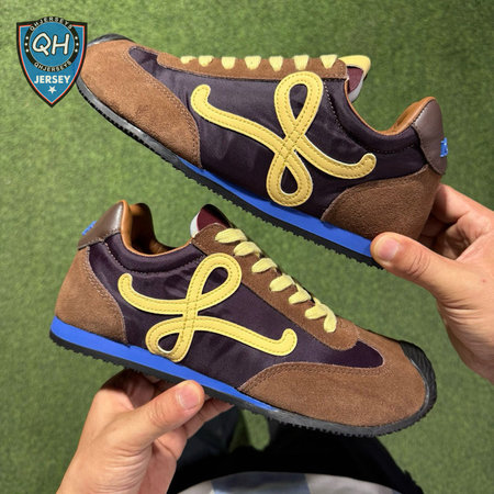 LOEWE Flow Runner Coffee,Yellow and Blue