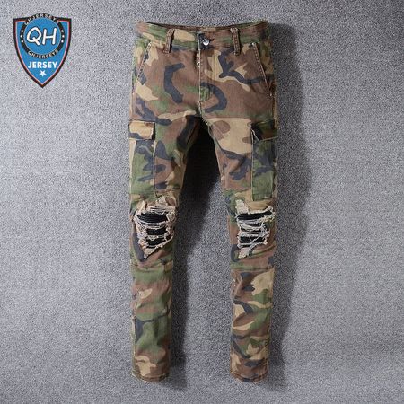 Amiri Rip Jeans Camo