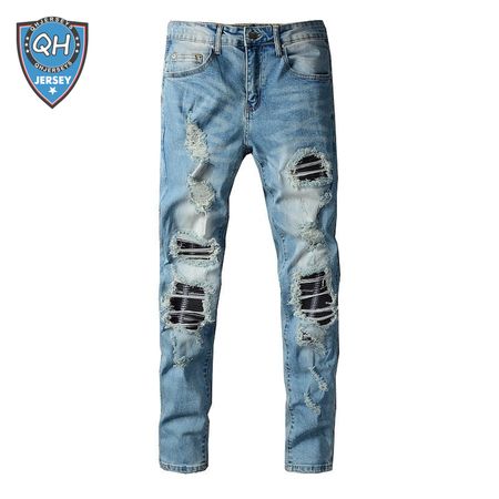 Amiri Ripped Jeans Blue / Black