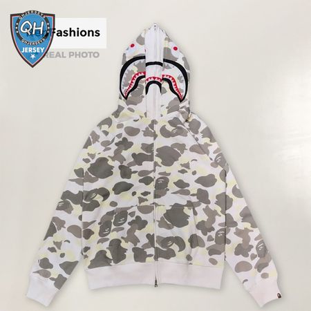 Bape City Camo Shark Wide Zip Double Hoodie