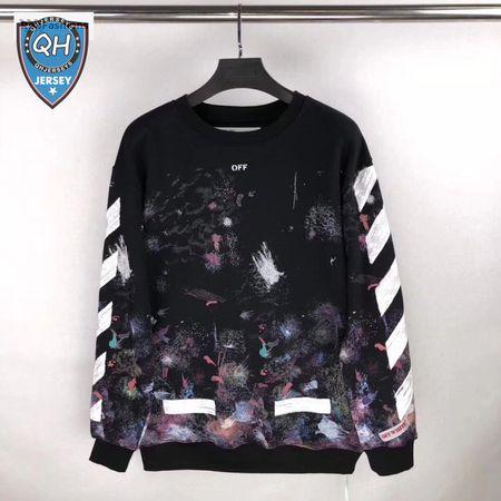 Off White Galaxy Crewneck Sweatshirt 17FW