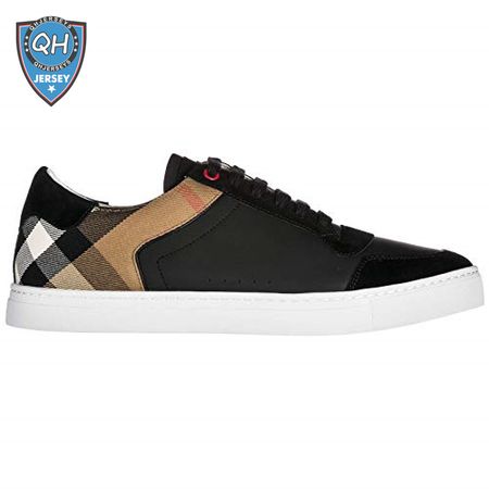 BURBERRY LEATHER AND HOUSE CHECK SNEAKERS - BBR26