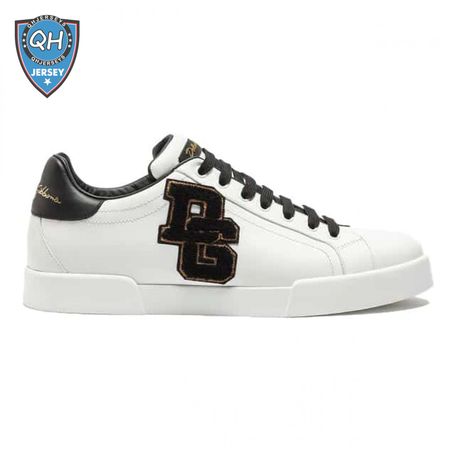 DOLCE & GABBANA PORTOFINO SNEAKERS IN NAPPA CALFSKIN WITH PATCHES - DG15