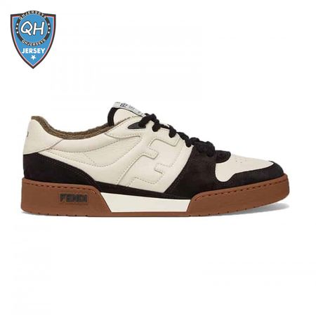 Fendi Match Low-Top Sneakers In Black Suede - FD30