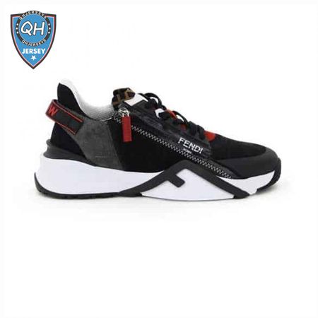 FENDI CHUNKY LACE-UP TRAINERS BLACK - FD19