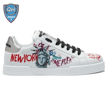 DOLCE & GABBANA PORTOFINO SNEAKERS IN PRINTED NAPPA CALFSKIN - DG6