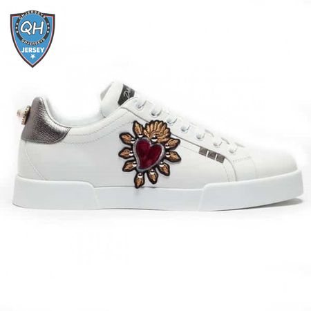 DOLCE & GABBANA SNEAKERS PORTOFINO IN VITELLO NAPPATO CON PATCH - DG23