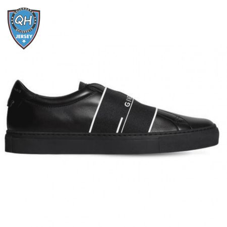 GIVENCHY MEN'S BLACK URBAN STREET LEATHER TRAINERS - GVC49
