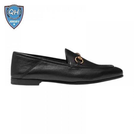 GUCCI BRIXTON HORSEBIT-DETAILED LEATHER COLLAPSIBLE-HEEL LOAFERS - LDG013
