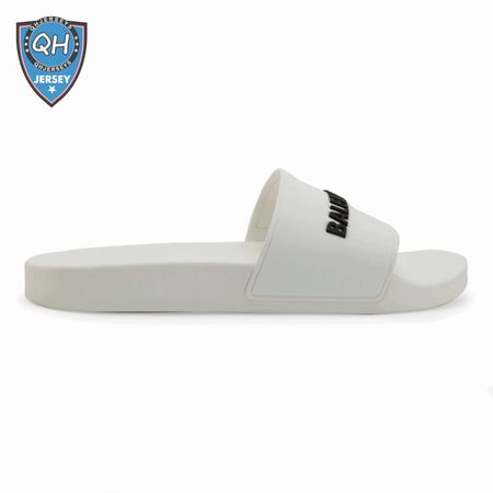 BALENCIAGA RUBBER LOGO POOL SLIDE SANDALS - BBS7