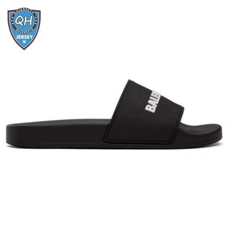 BALENCIAGA RUBBER LOGO POOL SLIDE SANDALS - BBS5