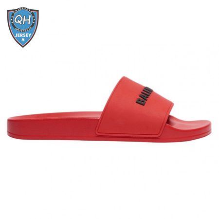 BALENCIAGA RUBBER LOGO POOL SLIDE SANDALS - BBS4
